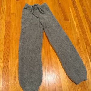 SKIMS Cozy Fleece Jogger Pants in Heather Gray
